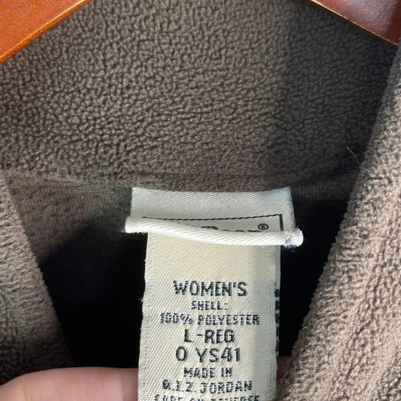 L.L.BEAN Fleece Half Zip Pullover Sweater Brown Long Sleeve Mock Gorpcore L - Picture 7 of 10